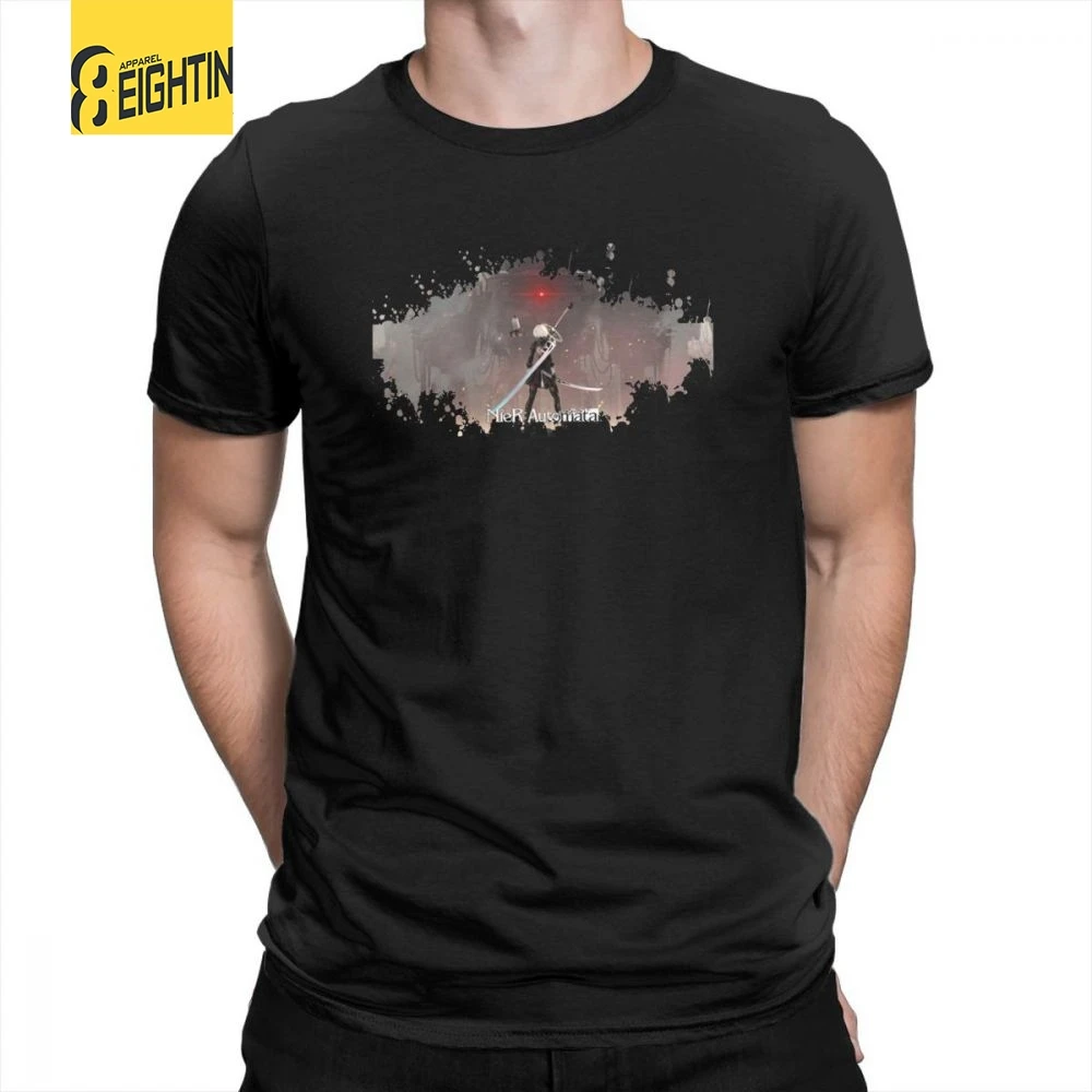 Nier Tee Shirts Automata Splatter Action Adventure Game Short Sleeved Pure Cotton Crew Neck T Male High Quality T-Shirts |