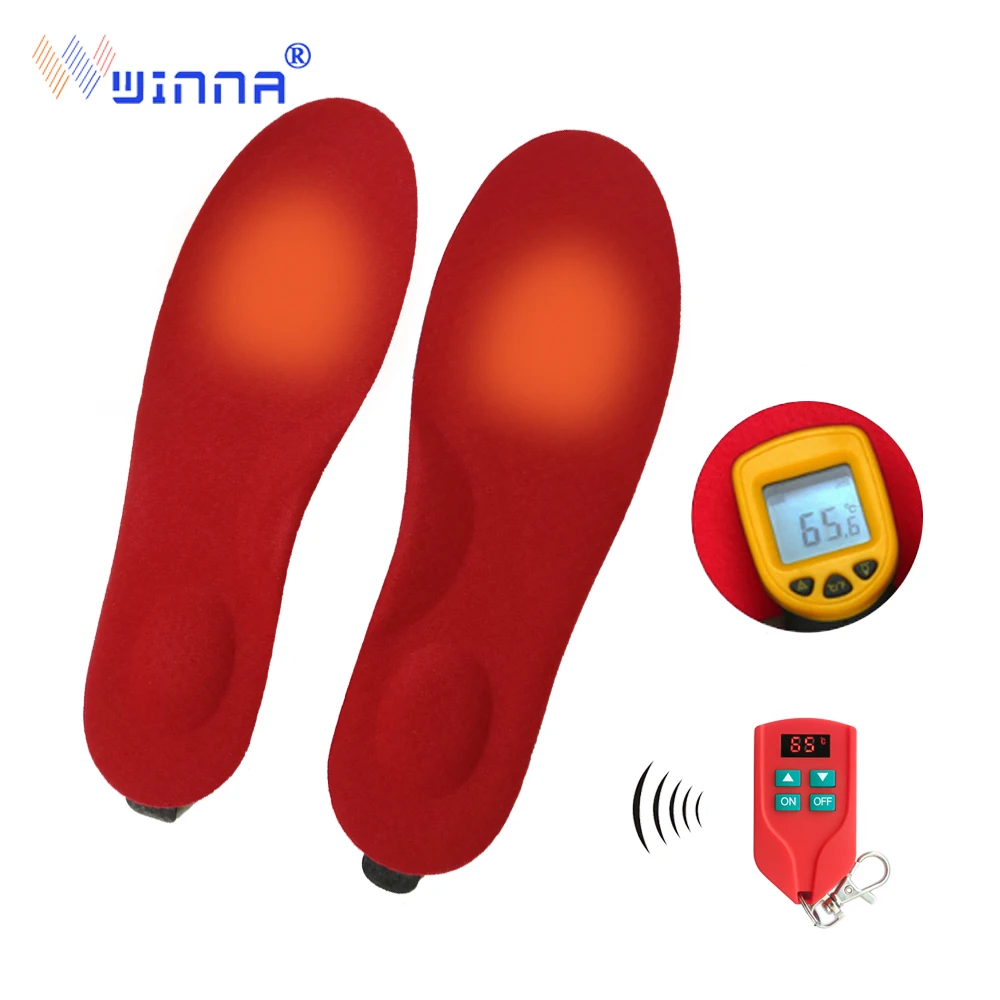 

Rechargeable Heating Insoles with High Quality LED Remote Control 2000mAh Arch insoles Heated Insoles For Skiing Cycling Hiking