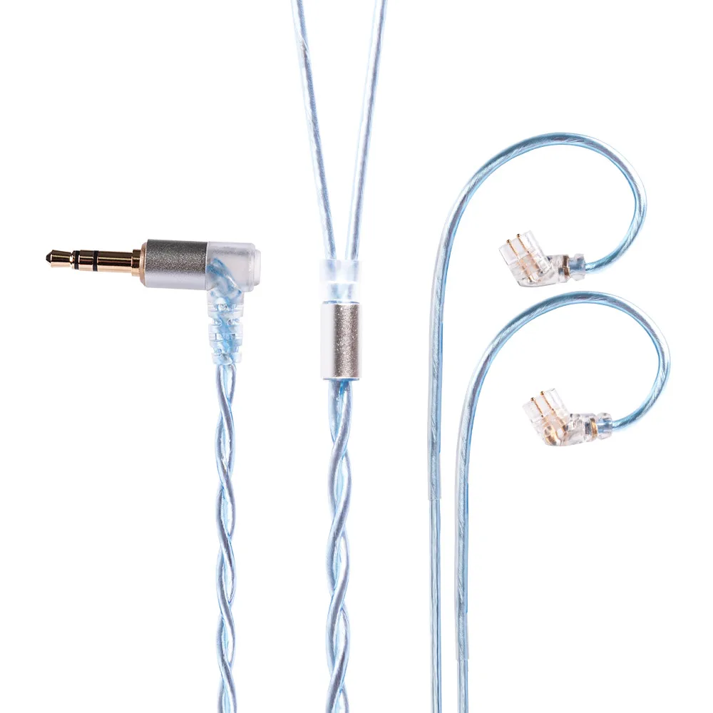 

Yinyoo 2 Core Single Crystal Copper Plated Silver Cable 3.5MM With MMCX/2PIN/QDC Connector For ZS10 Pro AS10 AS16 ZSN PRO