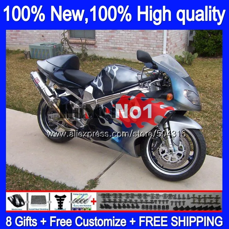 Корпус для SUZUKI TL1000R SRAD 1998 1999 2000 2001 2002 2003 25MC. 163 TL1000 TL 1000 R 1000R 98 99 00 01 02 03 синий пламя обтекатель