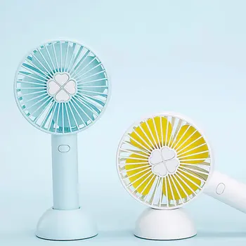 

New Arrival Handheld USB Fan 3-Speed Mini Rechargeable Clover Fan Portable with 2000mAh Battery Quiet Desktop Travel Cooling Fan
