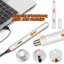 Перезаряжаемый Электрический мини-триммер для волос в носу, электрическая бритва, персональный уход за здоровьем, электрический триммер для бровей и носа