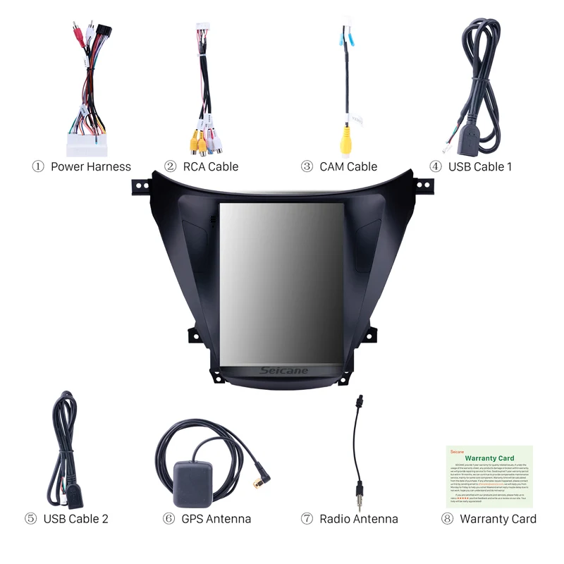 Seicane 9.7 inch Android 9.1 for 2012 2013 2014 Hyundai Avante Elantra Car Stereo GPS Navigation Ra