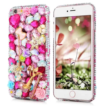 

Rhinestone Cute Case Handmade 3D Diamond Case For iPhone 5/5S 8 6 6S 6plus 7 7 8 plus x xs max 11 Pro Max Cover
