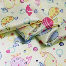 100 см* 148 см Мягкая атласная ткань с рисунком Кита