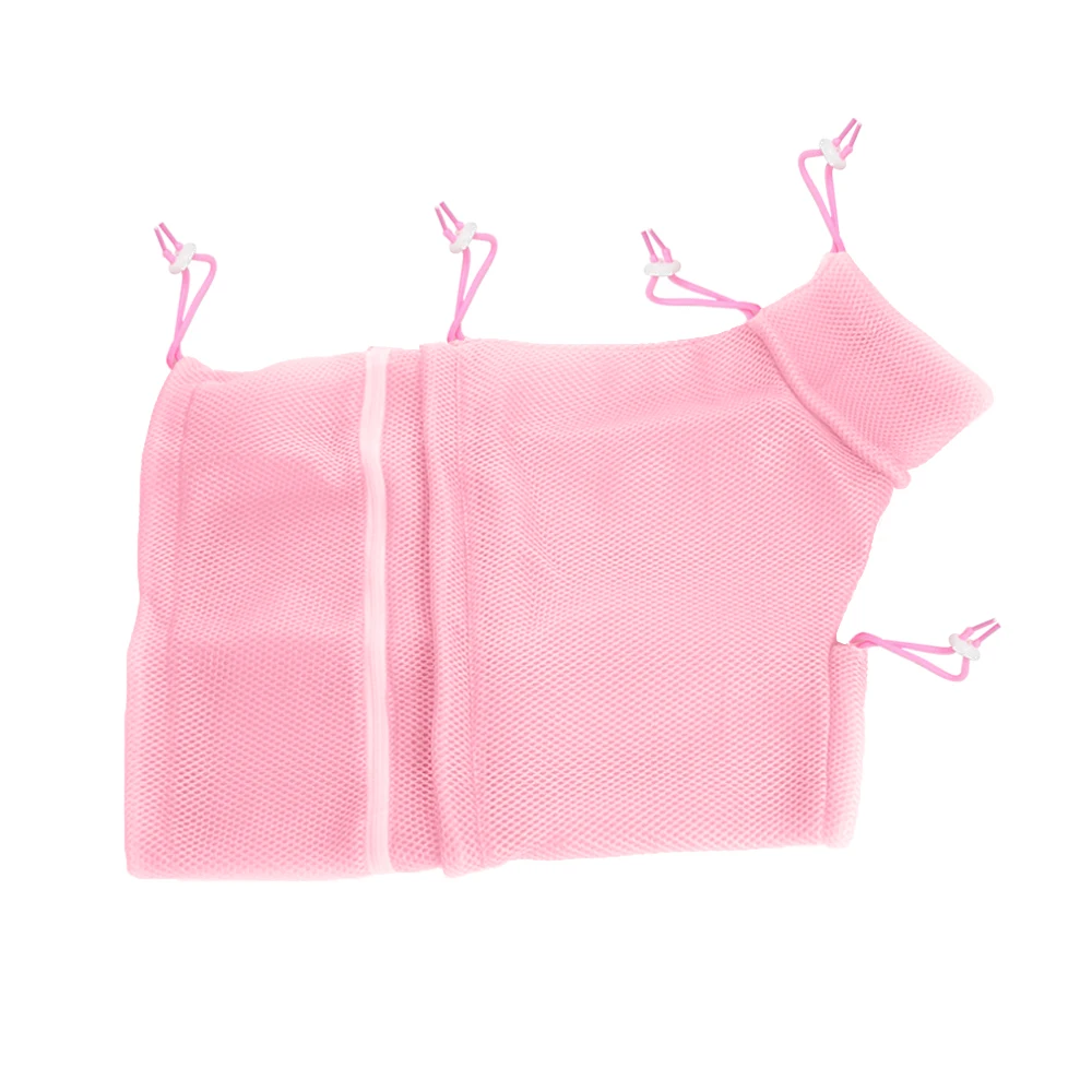 Bath bag Double Thicken Pet Cat Shower Bag Detachable Bath Bag Cat Anti Scratch Fixed Paw Washing Bags Pet Supplies N13 - Цвет: pink