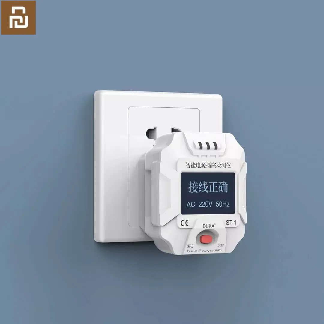 Youpin DUKA ST-1 умная розетка Тесты er Напряжение 90-250V разъем детектор 10A Plug дорожный