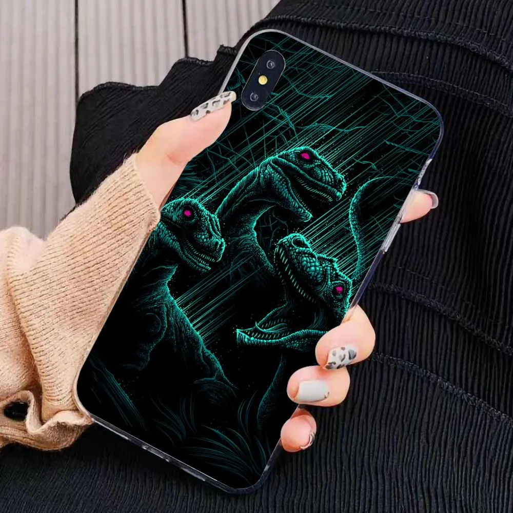Silicone Case Cover For Xiaomi Redmi 4A 7A S2 Note 8 3 3S 4 4X 5 Plus 6 7 6A Pro Pocophone F1 retro Jurassic World dinosaur | Мобильные