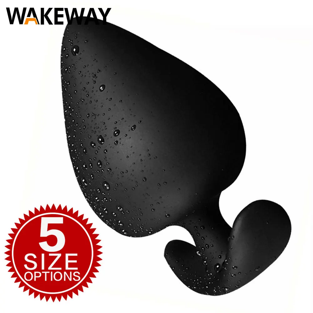 Силиконовая большая Анальная пробка WAKEWAY 5 размеров Анальное женское нижнее