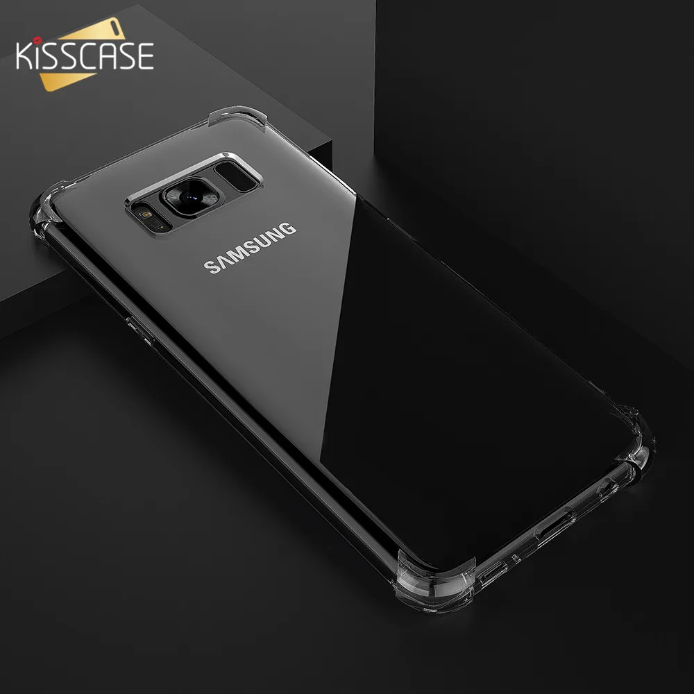 

KISSCASE Original Shockproof Case for Samsung Galaxy Note 10 Plus 10 9 8 Soft Silicone Clear Case For Samsung S7 S8 S9 S10 Plus