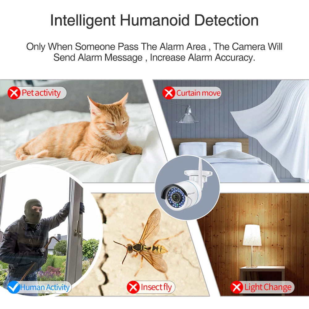 Techage Wireless 3MP 8CH CCTV Security NVR WIFI Camera Kit AI Audio Record Outdoor P2P IP Camera Video Surveillance System Set