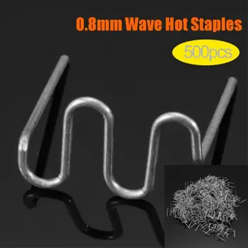

500Pcs 0.8mm Wave Hot Staples for Plastic Stapler Welder Bumper Repair Machine