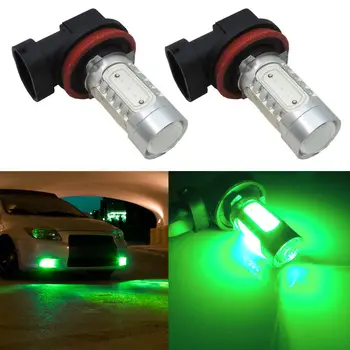 

2pcs Car Lights Green H11 H8 Truck Driving Fog Lamps High Power LED Bulbs