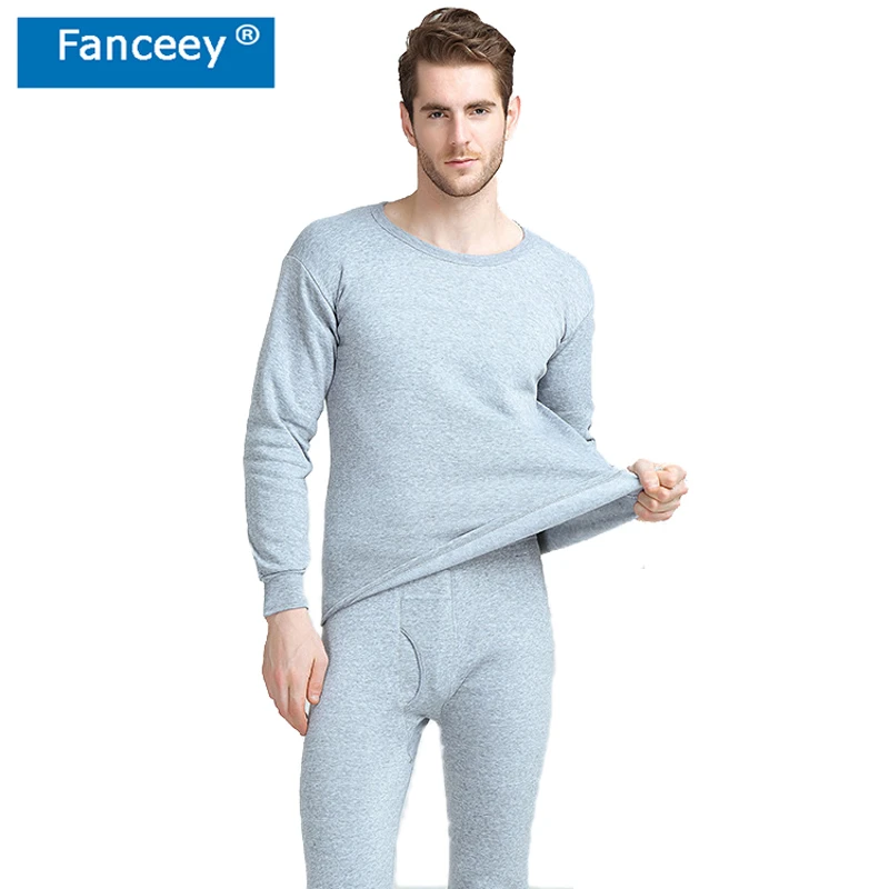 wool long johns Fanceey Winter thermal underwear Men Long Johns Men thermo Underwear Compression Sets  Warm thermal clothing For Russia European cotton long underwear