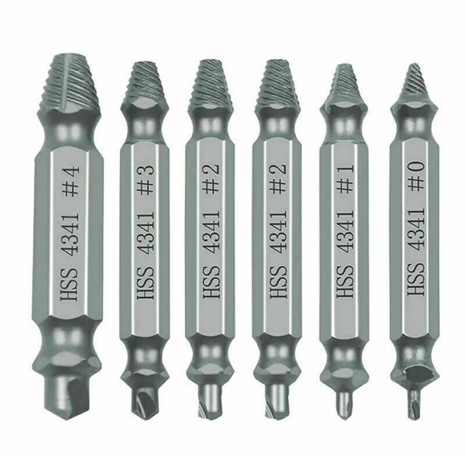 6pcs Screw Extractors 6pcs Broken Screw Extractors Set Stripped Damaged