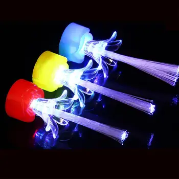 

4Pcs LED Fiber Optic Light Glowing Rose Shape Flashing Fiber Optic Night Light Kids Toys For Party Supplies Decoration