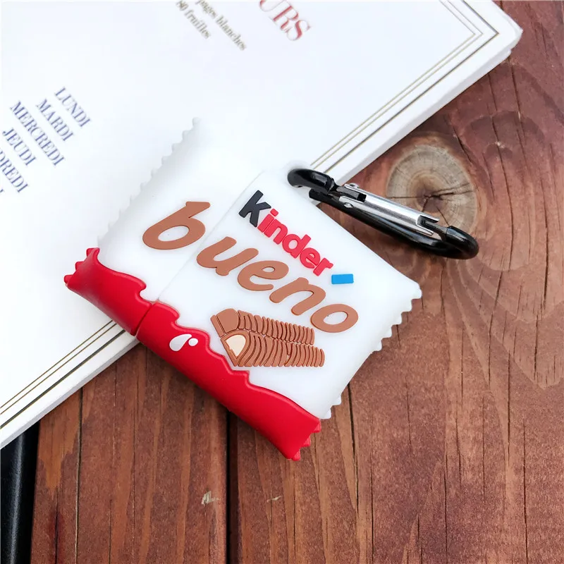 Чехлы для наушников 3D Cute Kinder Bueno Milk Chocolate KINDER JOY Surprise силиконовые защитные чехлы Apple