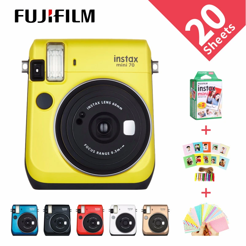 Мгновенная фотокамера Fujifilm Instax Mini 70 6 цветов красный черный синий желтый