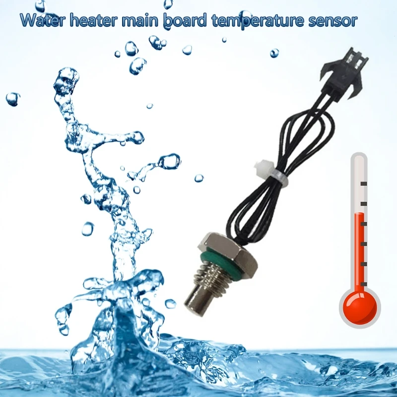 Temperature Sensor NTC Thermistor Probe Head M8 Thread Probe Cable Wall Mounted Tube Clamp Type M2EE