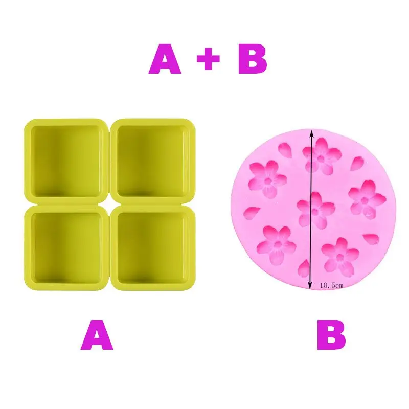 Random Color SJ DIY вишня силиконовая форма для мыла ручной работы производитель 3D ремесло Мыло милый цветок круглая Смола плесень свечи - Цвет: Random Color