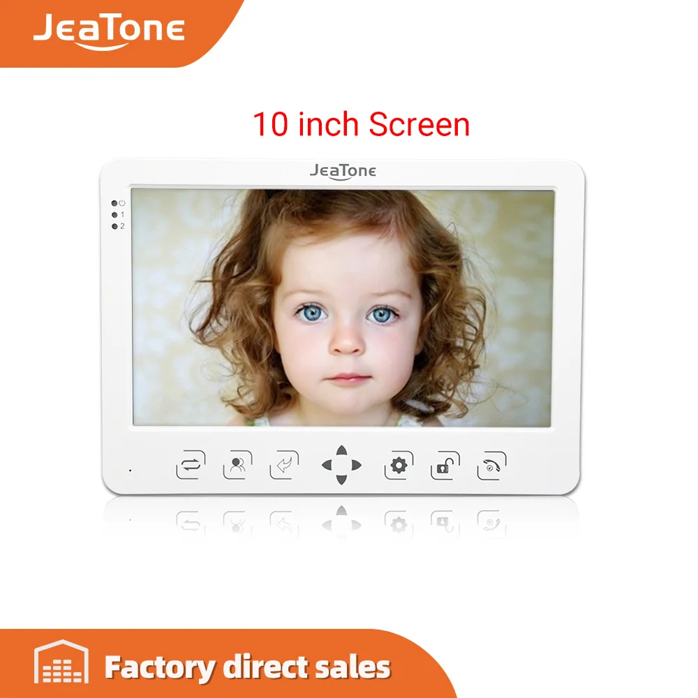 JeaTone 7/10 дюймовый белый TFT ЖК монитор цветной интерком для дома видеодомофон