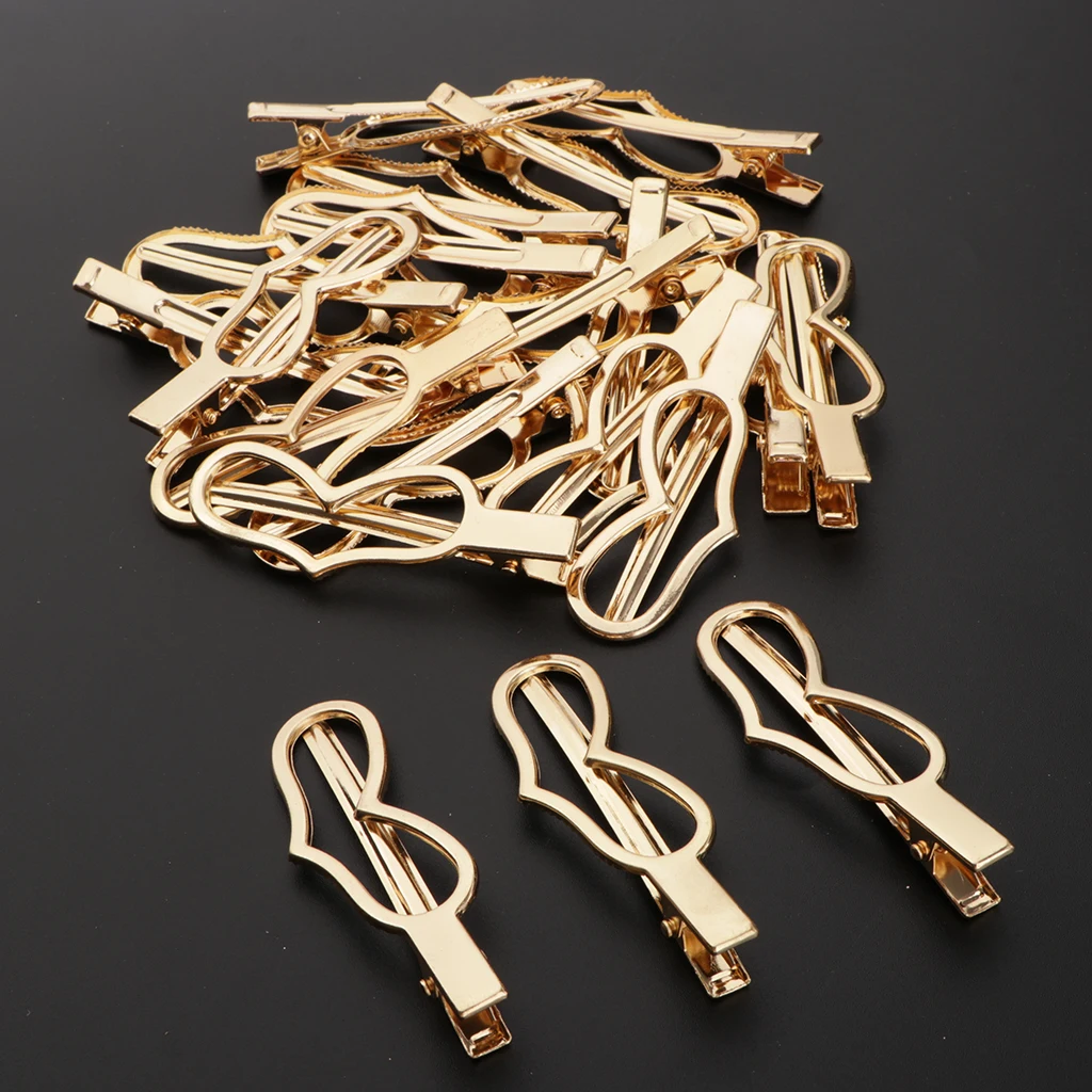 20 pcs Sexy Lady Hair Pin Golden Heart Hair Clip Girl Friend Dating Jewelry