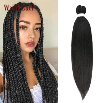 

Easy Twist Professional Pre Stretched Braiding Hair Extensions 26 Inch Hot Water Setting Synthetic Fiber Easy Braids Hair 90g