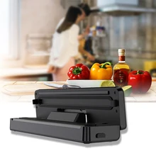 Мини автоматическая еда мясо зерно жидких фруктов стол настольный пластиковый вакуумный мешок запечатывания Отопление упаковщик вакуумна...(China)
