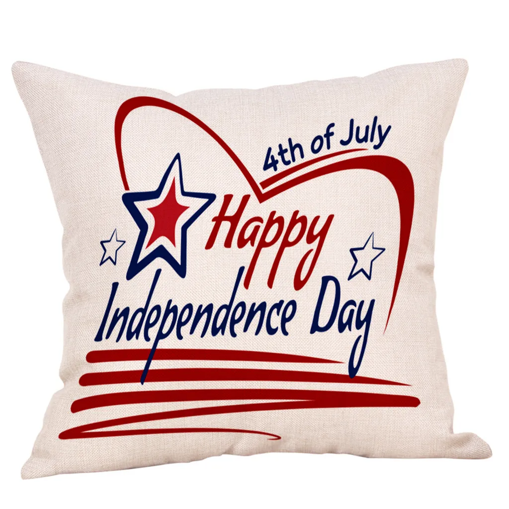 Наволочки подушки льняные наволочки Happy Independence Наволочка на подушку 8,9 - Цвет: C 2