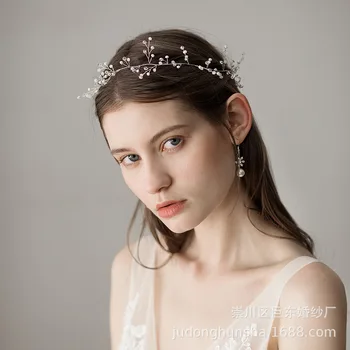 

Freshwater Pearl Leliin Wedding Crystal Headpiece Bridal Hair Accessories Bridal Headpieces Bride Halo Headband Hair Jewelry