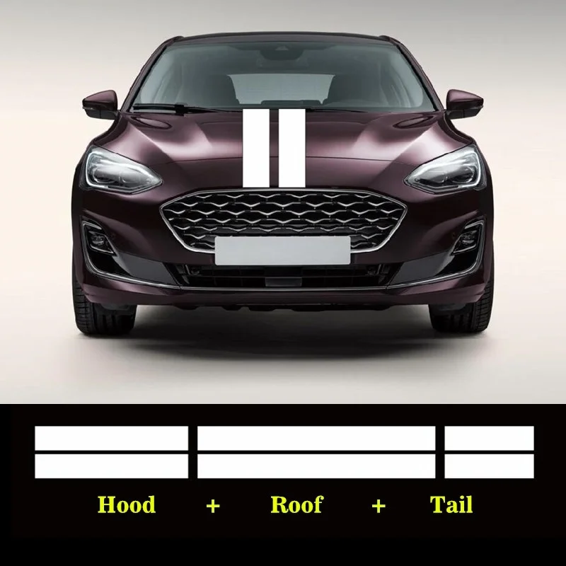 

For For All Cars Hood Roof Tail Strips Sticker Sport Styling Car Body Decor Decal Auto Stickers