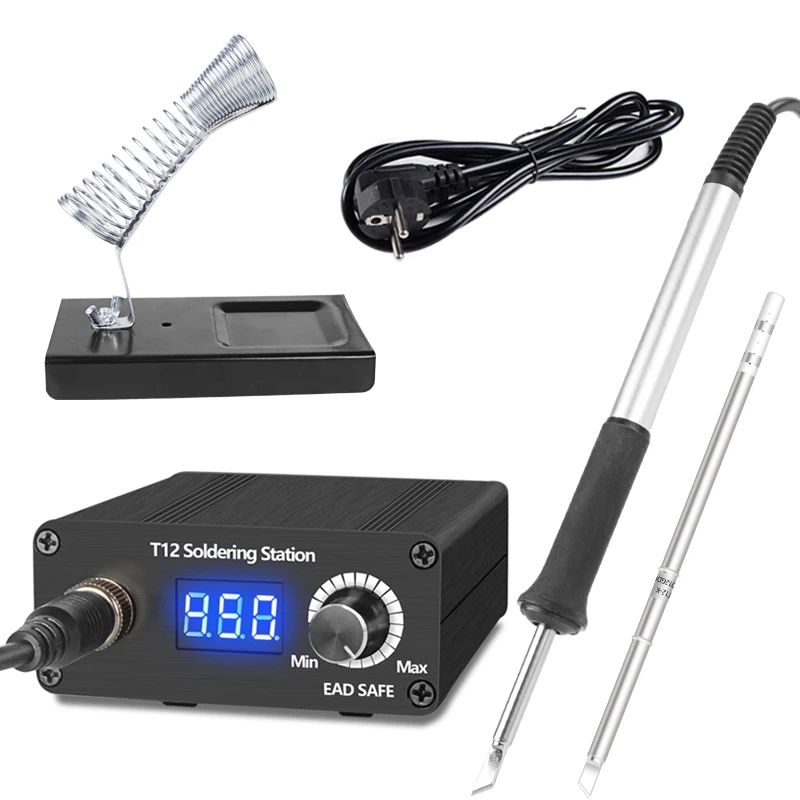 Паяльная станция Handskit T12 220 В цифровая Портативная паяльная Bga с наконечниками