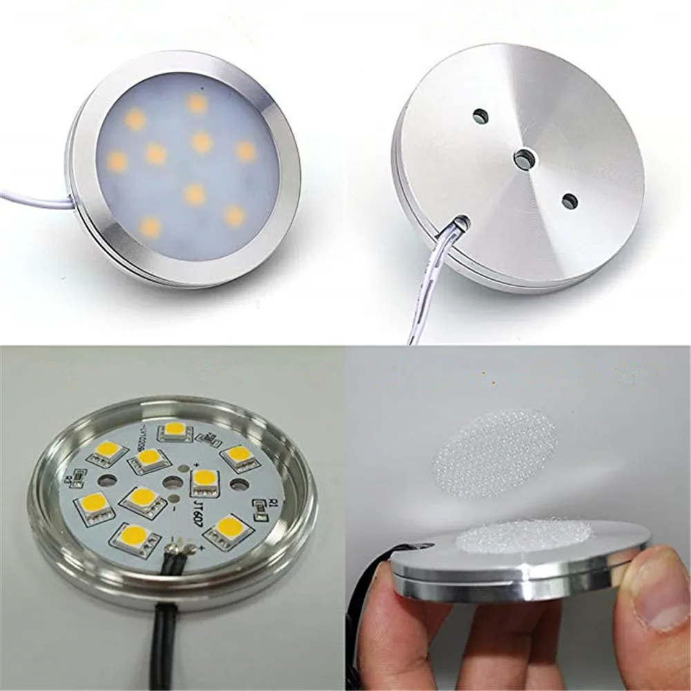 2.5W LED Cabinet Light Puck Light Showcase Lamp DC12V LED Kitchen Lighting Closet Cupboard Drawer Wardrobe Lights CE (3)