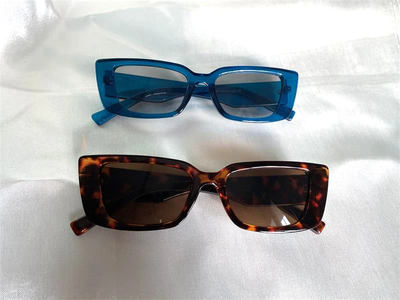 ladies sunglasses Retro White Rectangular Sunglasses Women 2021 Trendy Brand Designer Shades Small Frame Sun Glasses Female Sexy Oculos UV400 big black sunglasses