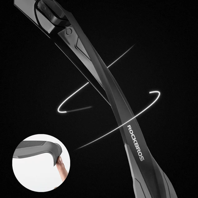 ROCKBROS Bike Mudguard Soft Rubber Widening Adjustable Rear Front Tail Bike Fender Bike Part MTB Mudguard Bike Accessories 5