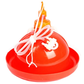 

Automatic Chicken Drinking Fountain Device Round Hanging Cup Waterer Bowl Pet