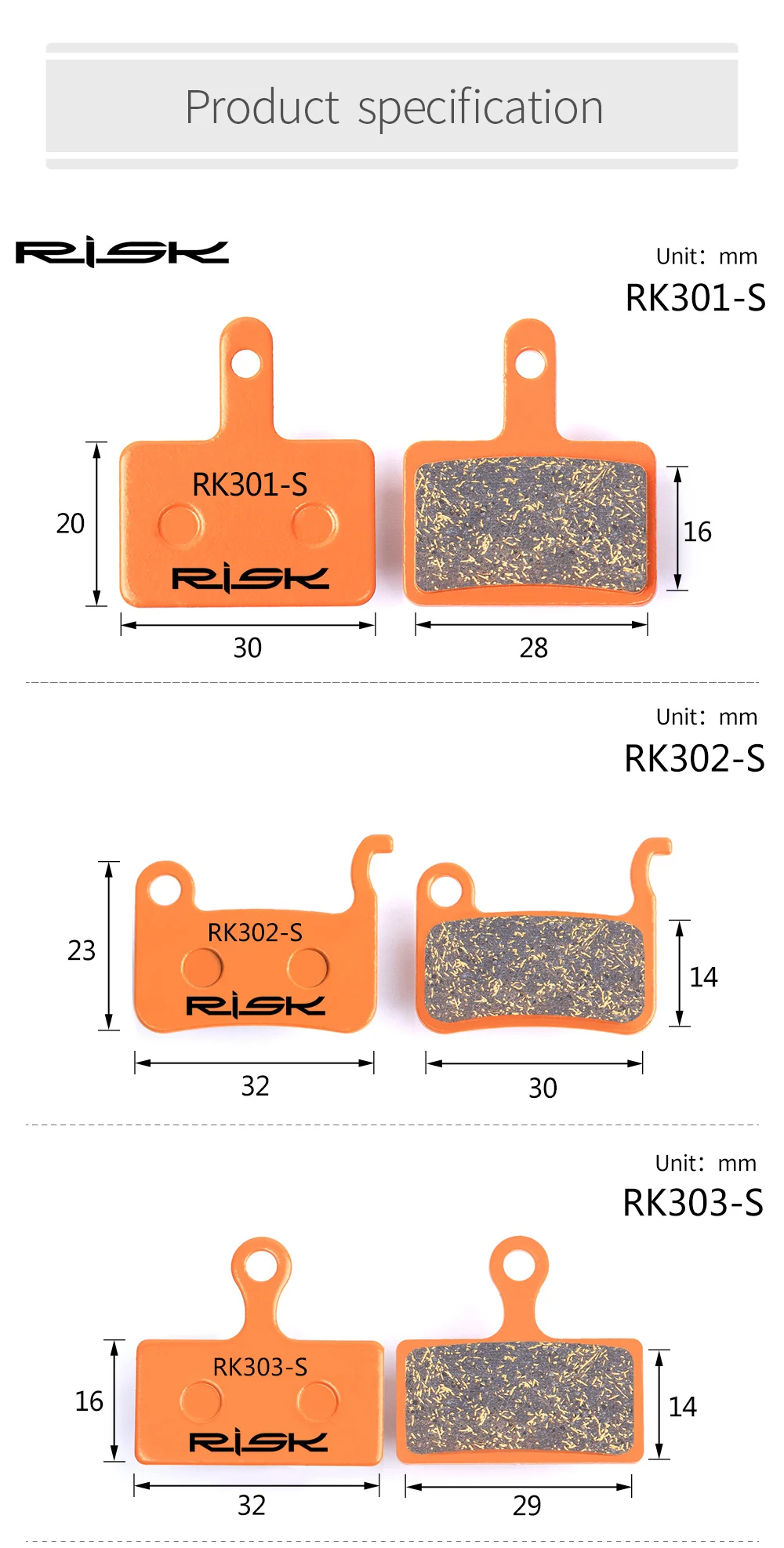 RISK 1 пара(2 шт.) горный велосипед мульти металлический диск тормозные колодки подкладка медное волокно для M8000XT XTR M355 BB5