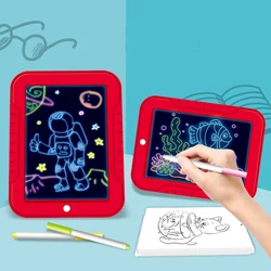 Magicpad almohadilla de dibujo luminosa para niños, pantalla LED, dibujos animados inteligentes, escritura, pintura, tablero de copia, tableta, juguetes educativos