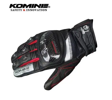 KOMINE GK193 carbon fiber motorcycle gloves 3D breathable leather dry riding gloves 3 colors 03