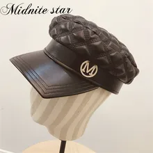 Новые модные женские шапки на весну, осень и зиму, Ретро стиль, плоский верх, Ретро стиль