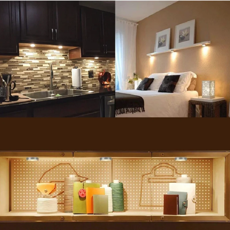 LED Spotlight Interior Cabinet Puck Light Mini 3W 5W Surface Mounted Celing Slim Lamp Dupont Cable Counter Closet USB 5V etrnLED led downlight,led spotlight