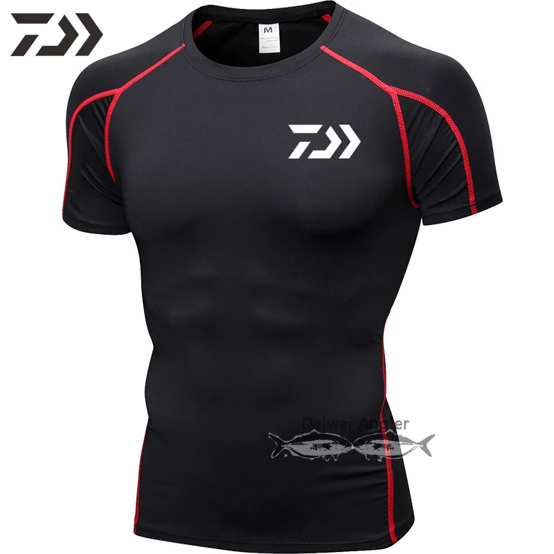 

Daiwa Short Thermal Breathable Oudoor Fishing Clothes Men Quick Dry Summer Cycling Climb Fishing Shirt Patchwork Knitted Jerseys