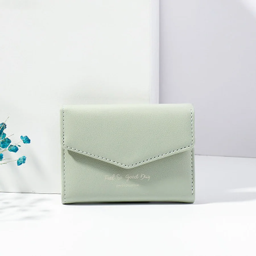 

Fashion Multi-card Three-fold Wallet Letter Printed Short Lady Wallets Casual Flip Buckle Coin Purse Women Multifunction Holders