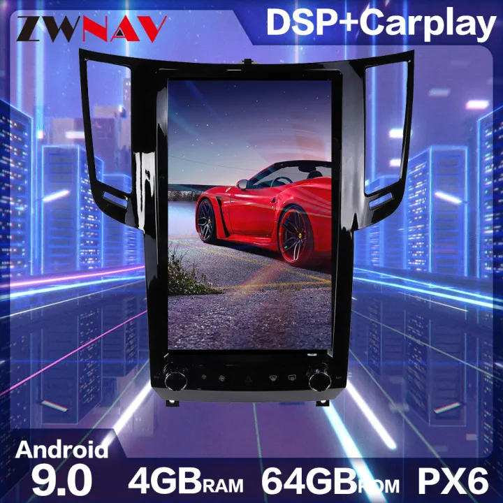 

Android 9.0 4+64GB 13.6 Inch Tesla screen Car Multimedia Player GPS Auto Radio Stereo Headunit For Infiniti QX70 FX25 FX35 FX37