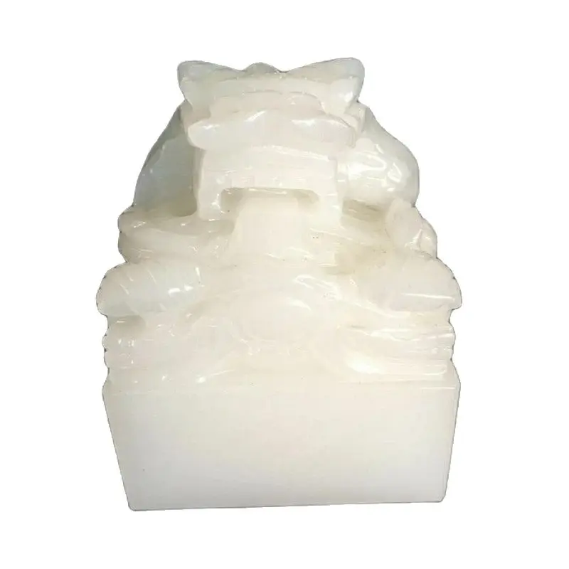 

Natural white jade dragon seal seals Dragon Seal