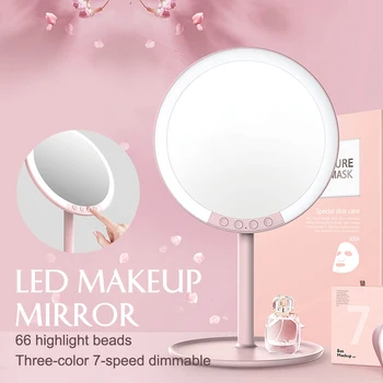 

Beauty Dressing Table Girl LED Mirror Beauty Mirror USB 180° 3W Makeup Mirror Bright Sturdy Luxurious Stylish Ajustable Make Up