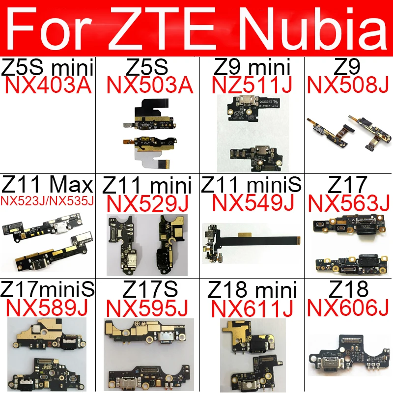 Зарядная Плата USB для ZTE Nubia Z5S Z9 Z11 Z17 Z17S Z18 Max mini miniS NX403A NX503A NZ511J NX508J NX523J NX535J |