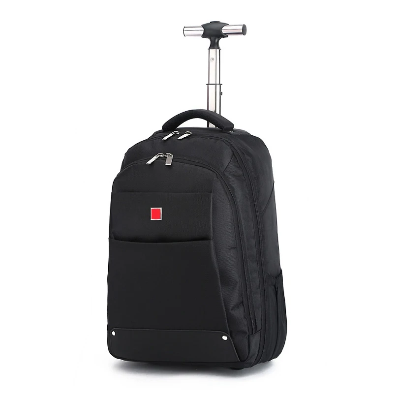 Швейцарский бренд Плечи дорожная сумка 18 дюймов студенческий чемодан на колёсиках рюкзак бизнес тележка большой емкости кабина чемоданы колеса