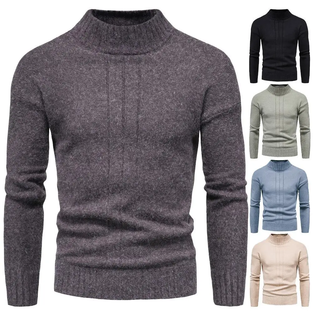 

2020 Autumn new foreign trade men's sweater men's half turtleneck sweater