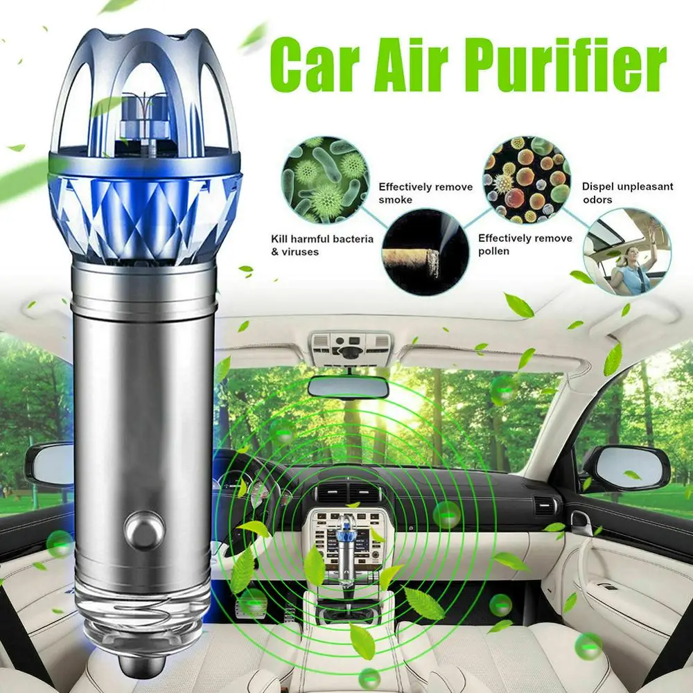 Car Air Purifier 12V Auto Fresh Ionic Oxygen Bar Ozone Ionizer Cleaner Freshener Accessries | Автомобили и мотоциклы